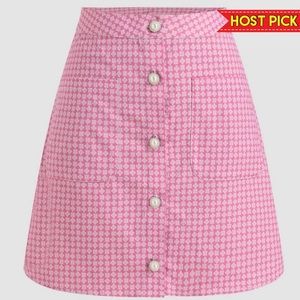 CIDER | ALL OVER PRINT PEARL DETAIL MINI SKIRT